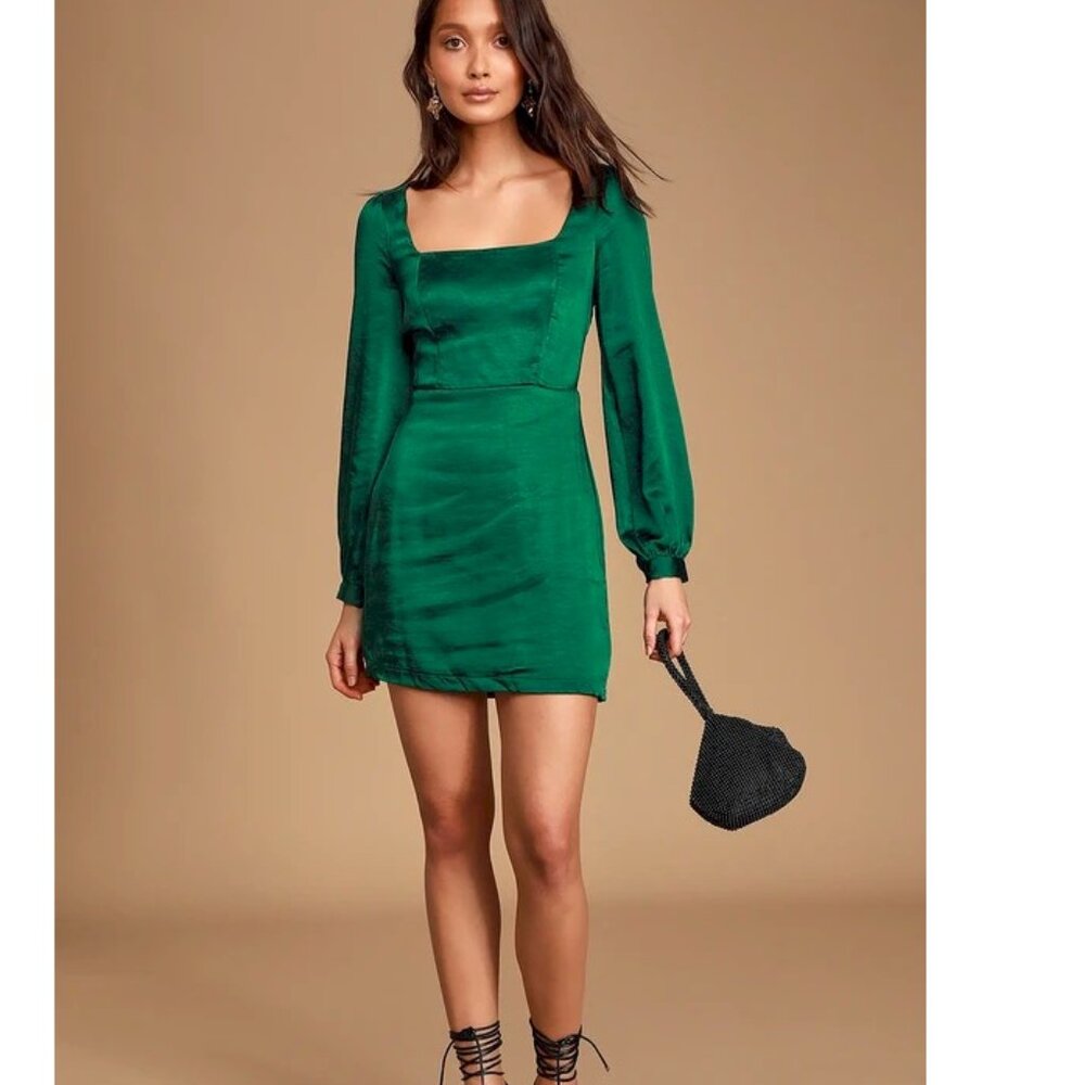 Lulu's Green Mini Dress - Picture 2 of 10